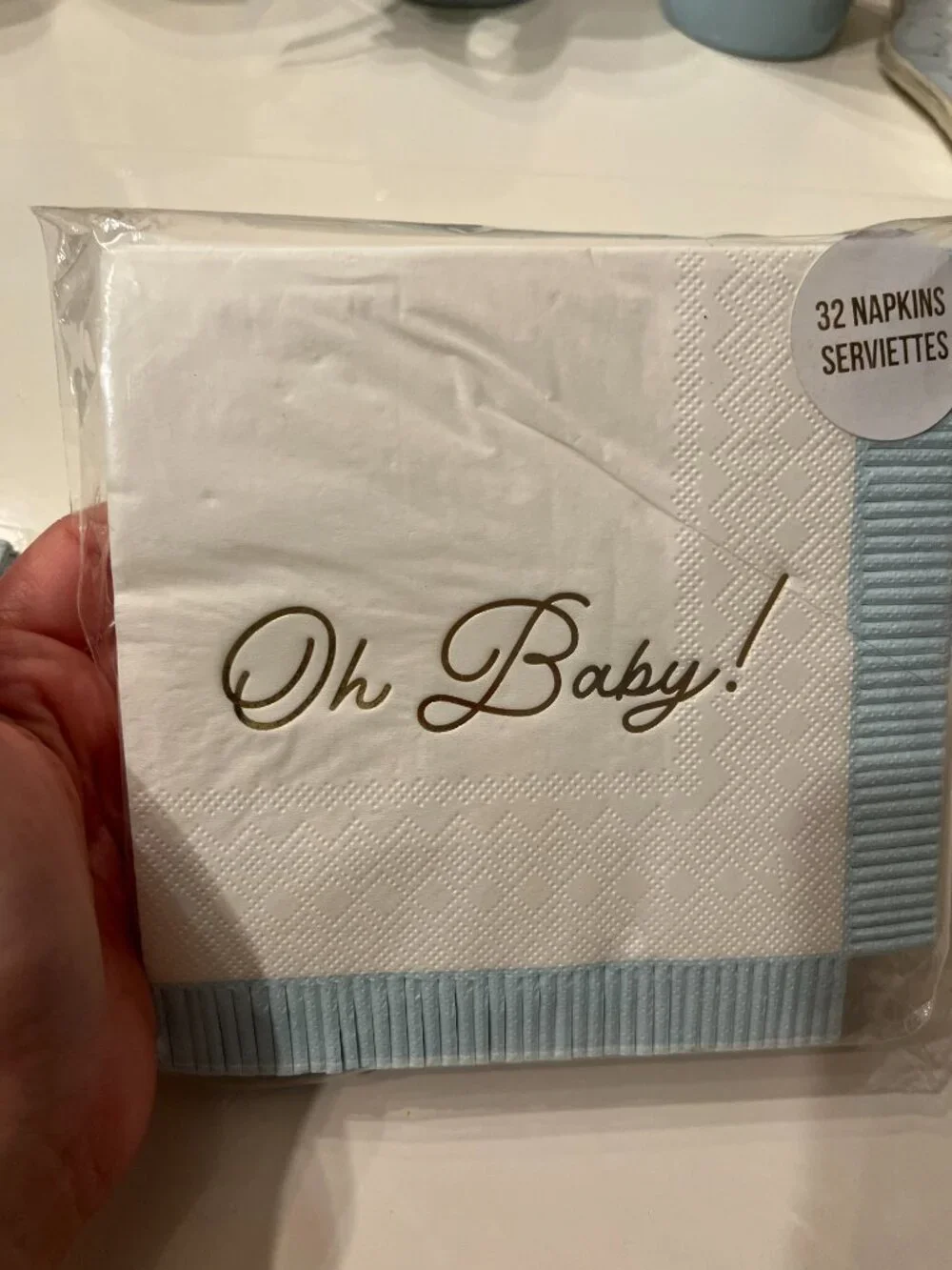 Baby Shower Party Supplies (Boy) Meri Meri Oh Baby Plates Napkins NWT (ps/x)